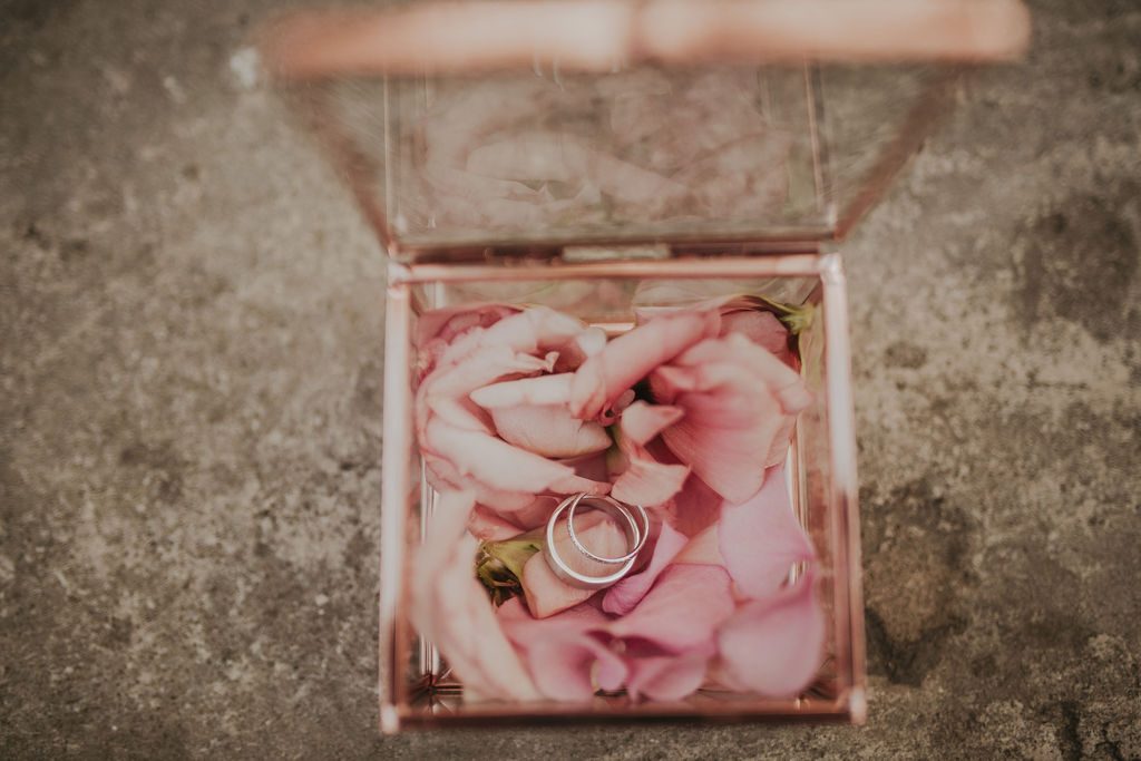 Boîte alliance de mariage