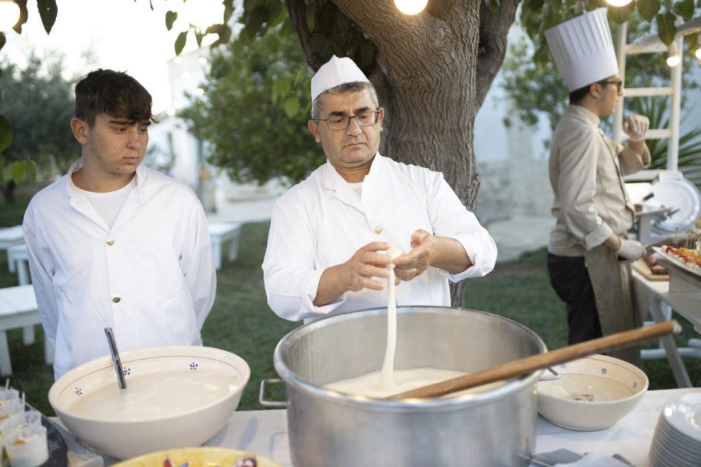 Repas de mariage italien