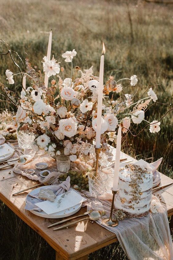 Table mariage rustique
