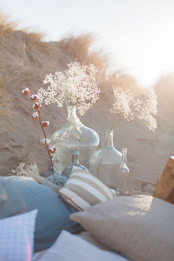déco mariage sable