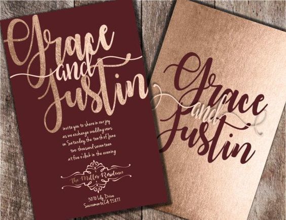 faire part burgundy
