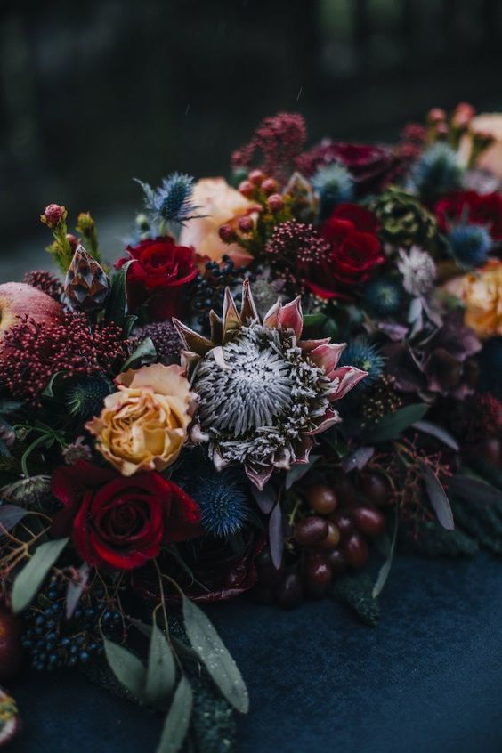 fleurs mariage hiver