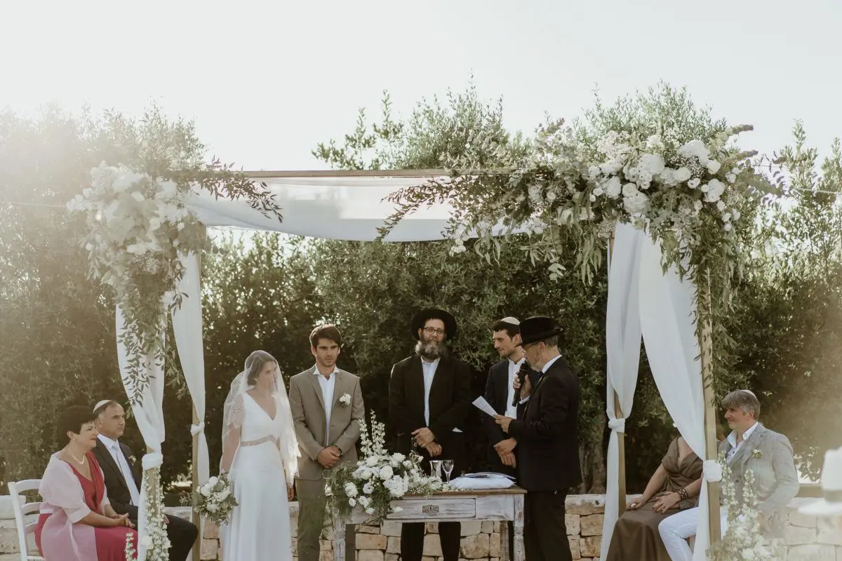 Italian bride and priest