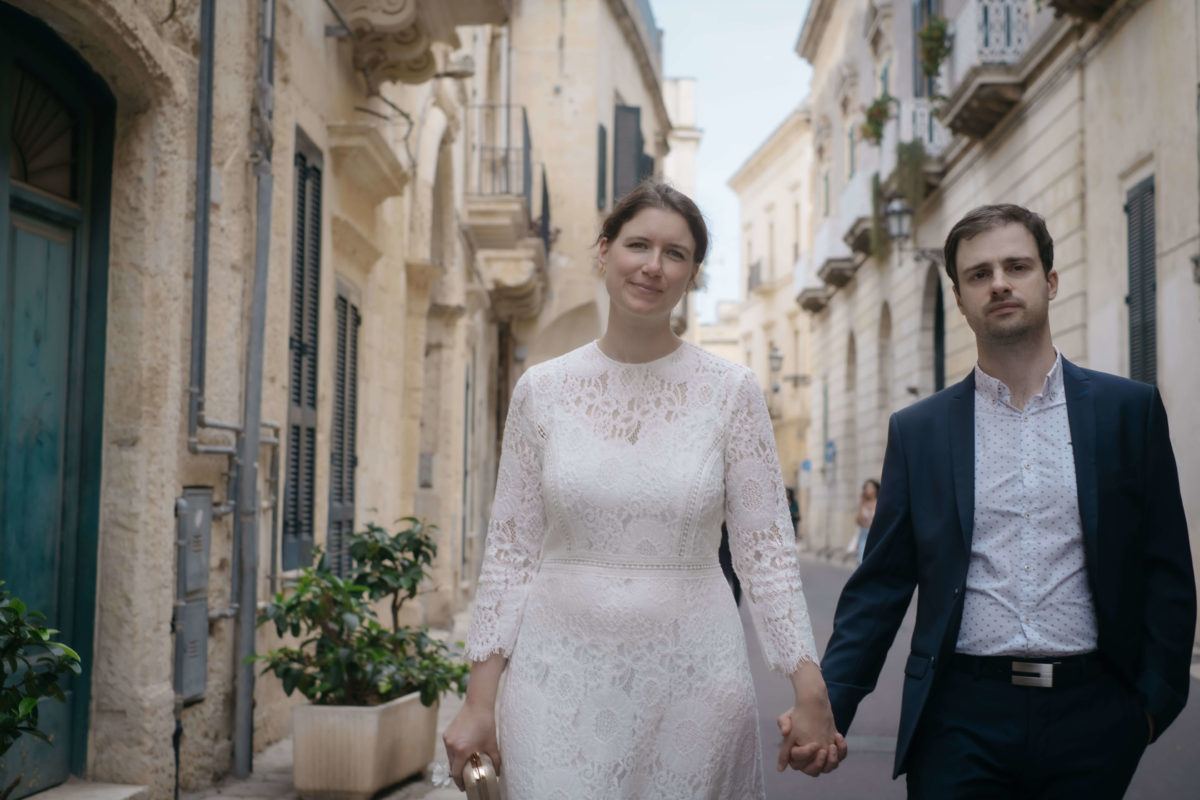 wedding in italy street