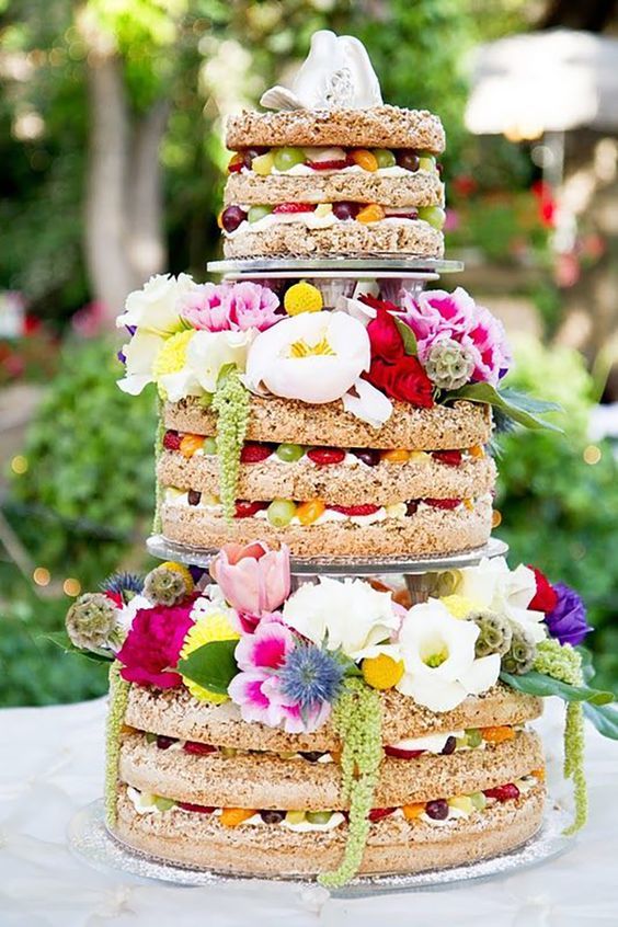wedding cake coloré