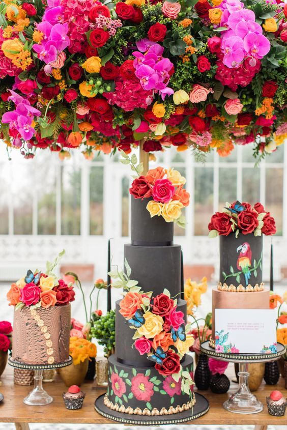 déco thème mariage coloré