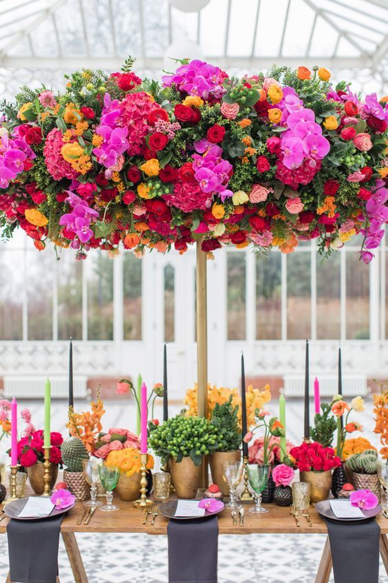 Déco mariage coloré