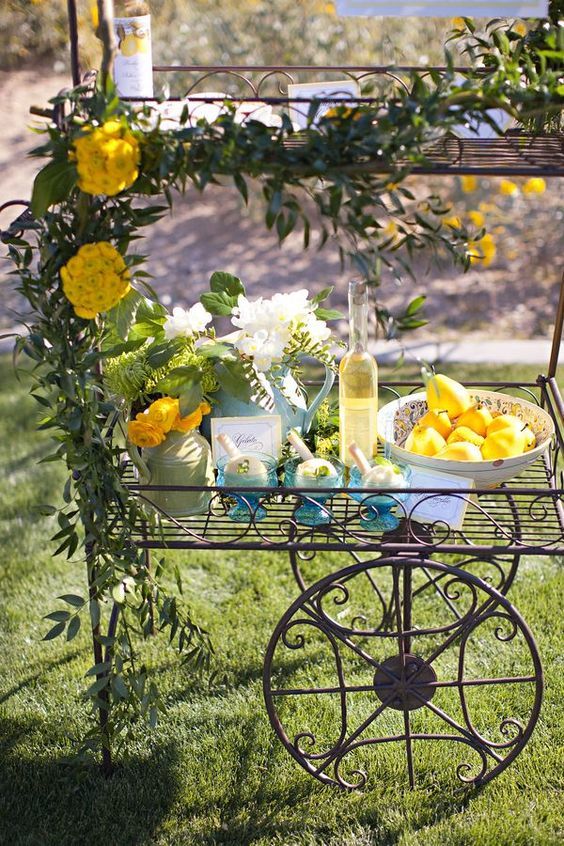 décoration de mariage jaune citron