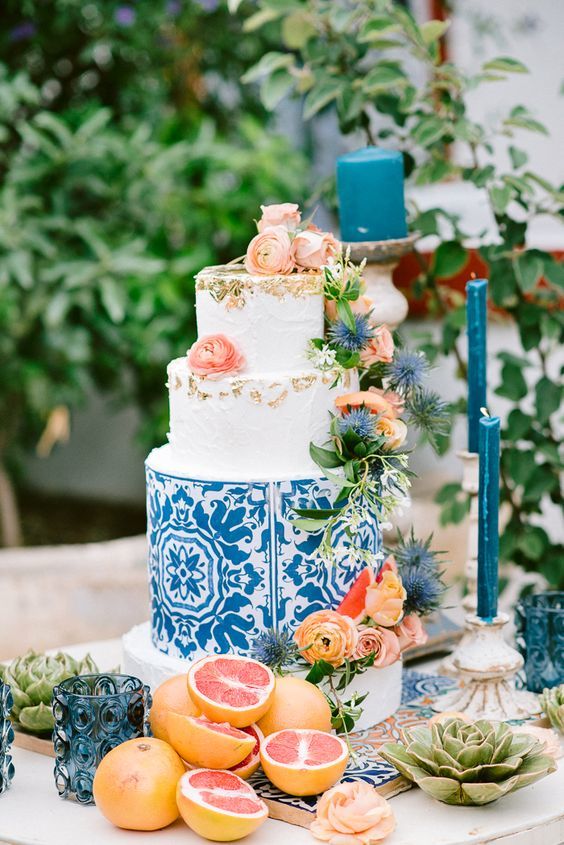 gateau de mariage coloré 2