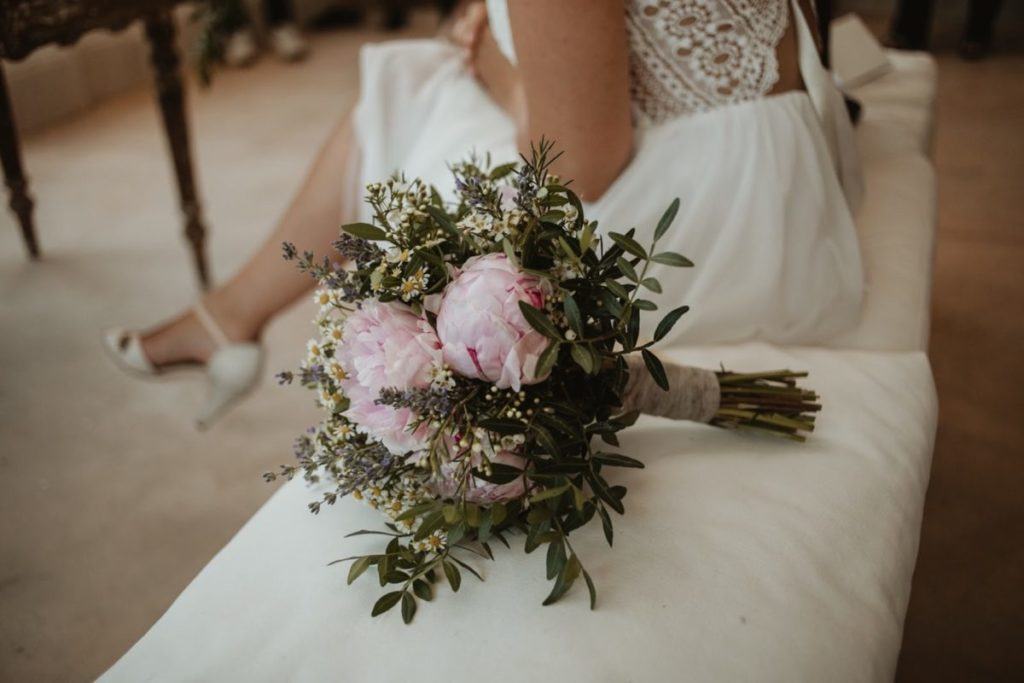 Bouquet de mariée rond