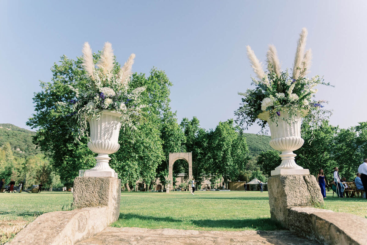 Vue du lieu de mariage en Corse